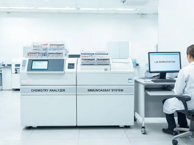 Central lab analyzer island