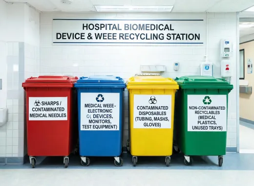 Medical device recycling station